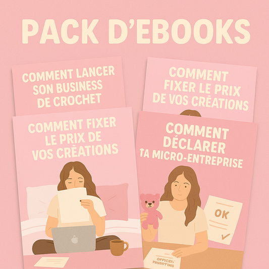 🎁⚠️ Pack spécial – Lancer & structurer ton business de crochet (Livres numériques)