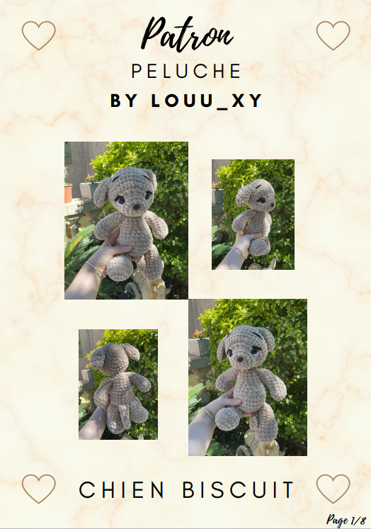 Modèle de Biscuit le chien au crochet ( Ebook numérique )