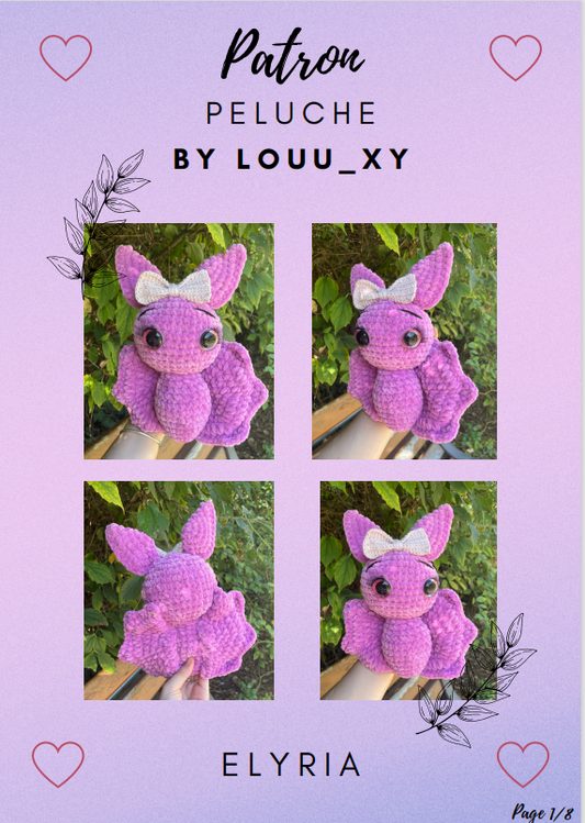 Modèle de Elyria la chauve souris au crochet ( Ebook numérique )