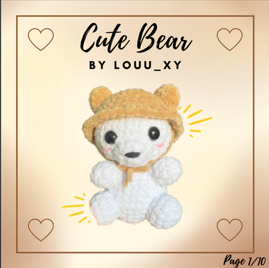 Modèle Cute Bear au crochet ( Ebook numérique)