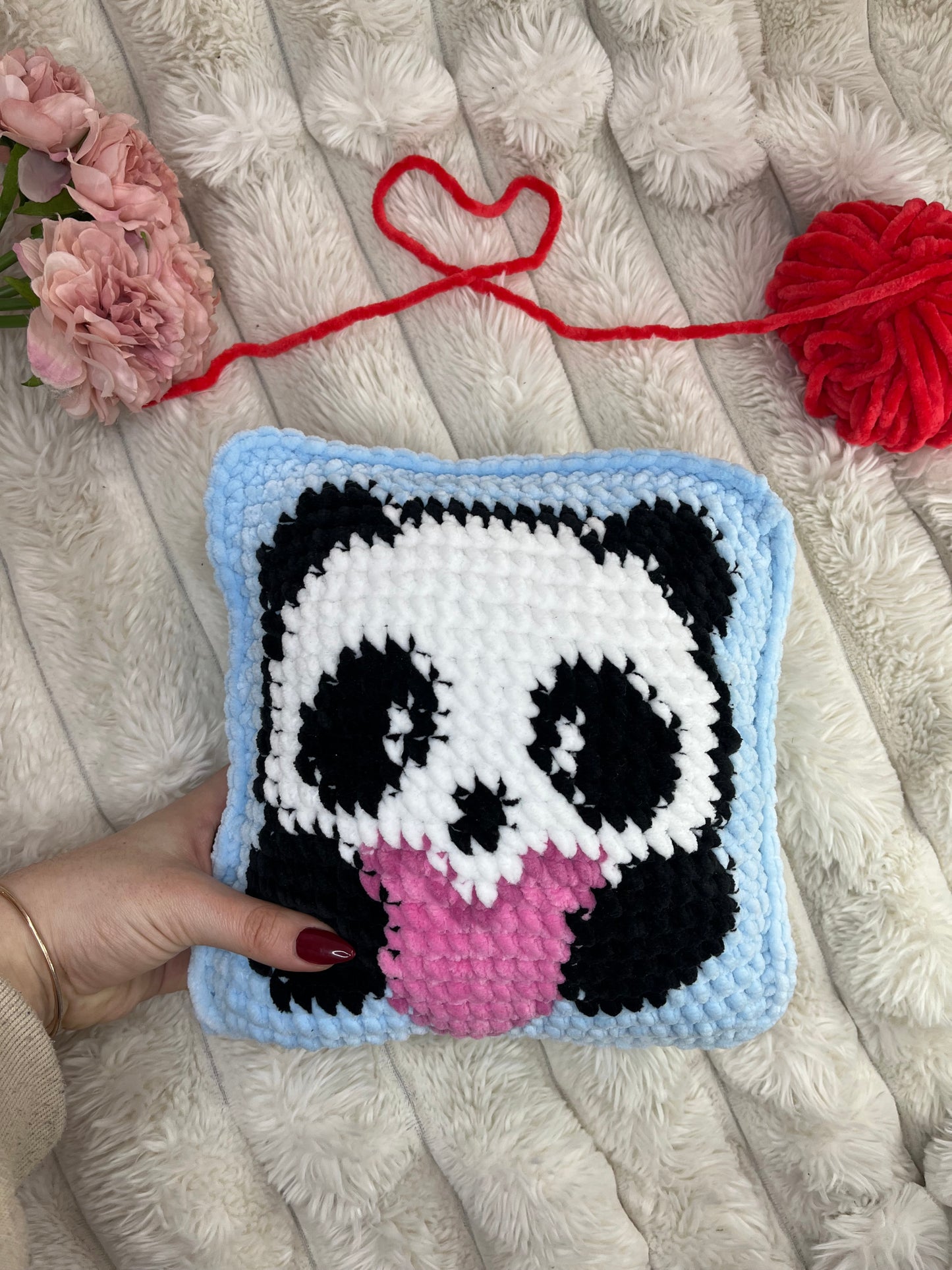 Coussin pixel art 🐼