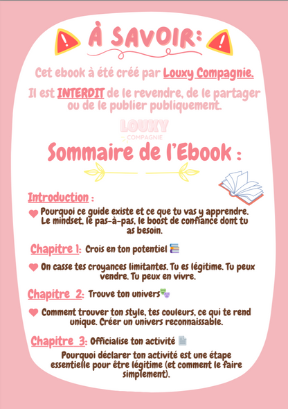 🎁⚠️ Pack spécial – Lancer & structurer ton business de crochet (Livres numériques)